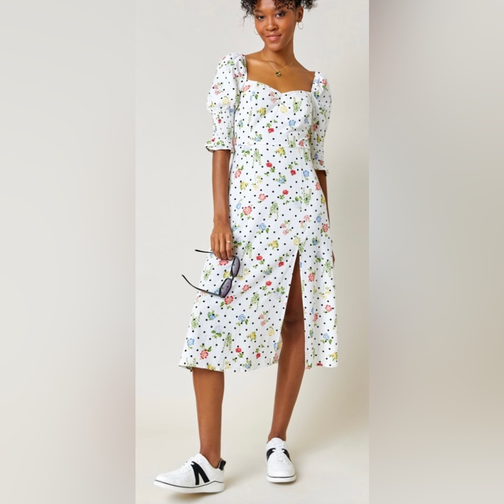 Polka Dots Dress with flowers size M
